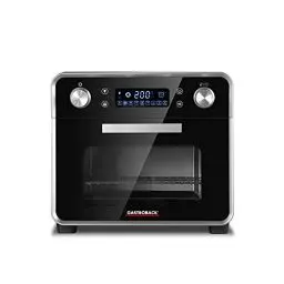 Produktbild: GASTROBACK #42815 Design Ofen Air Fry & Pizza, 1680 Watt, 5 IN 1: Pizzaofen, Heißluftfritteuse, Mini-Backofen, Grill-Drehspieß und Dörrgerät, 22 Liter Kapazität, 3 Einschubebenen