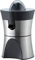 Produktbild: GASTROBACK 41138 Home Culture-Zitruspresse, elektrisch, Edelstahl-Siebeinsätze, INOX-Touch-Gehäuse, 100 Watt, schwarz, Silber