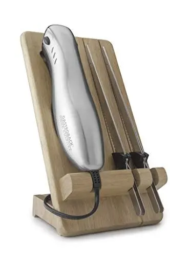 Produktbild: Gastroback 41600 Home Culture-Design Elektro Messer, INOX-Touch-Gehäuse, 120 Watt, inkl. Multischnitt-und Wellenschliffklinge, silber