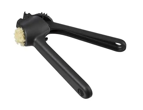 Produktbild: GastroMax Knoblauchpresse - Knoblauchzerkleinerer - ergonomische Griffe - eingebauter Reiniger - spülmaschinenfest - BPA-frei - Made in Sweden, Schwarz