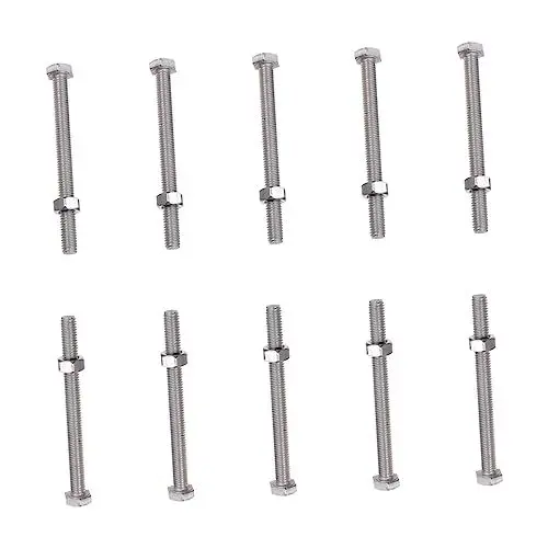 Produktbild: Gatuida Komplettes Sechskantschrauben-muttern-sortiment 10 Sätze Hochfester Edelstahl Kompaktes Design