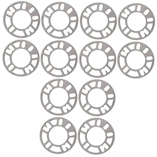 Produktbild: Gatuida 12 STK Rad Zubehör Universal-spurverbreiterung Universelle Distanzscheiben 5x4 5x120 Spurverbreiterungen 4x130 Zubehör Für Autos Radunterlegscheiben 5 Nasen Aluminium 4x100 Silver