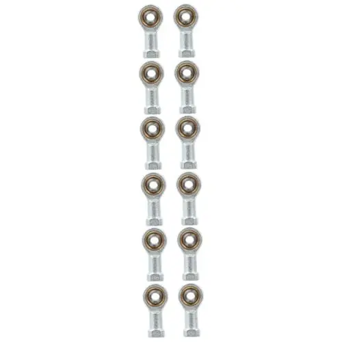 Produktbild: Gatuida 12 Stk Gelenklager Maschinenlager Pleuellager Innengewindeanschluss Connectix Lager Für Stangenende Selbstschmierendes Lager Maschinenteil Zubehör Rostfreier Stahl Metall