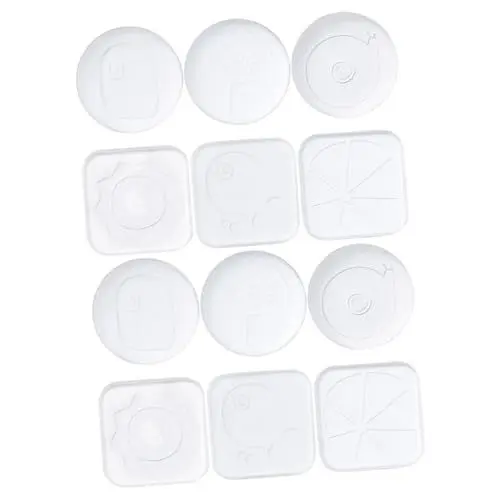 Produktbild: Gatuida 12 Stk Sturzpad für Schranktüren Löscher Türstopper Wand Anti Tür zuschlagen Tür Wandschutz Türsteher wachswärmer shock absorber Türstoßstange Türknaufstopper Kieselgel Transparent