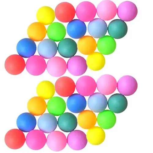 Produktbild: Gatuida 150 Stück Farbe Tischtennis Bierpong Tische Farbige Lotteriekugeln Bingo-spielball Befüllbare Tischtennisbälle Glückskugeln Pongbälle 50er Pack Kind Kaugummimaschine Plastik Hohl