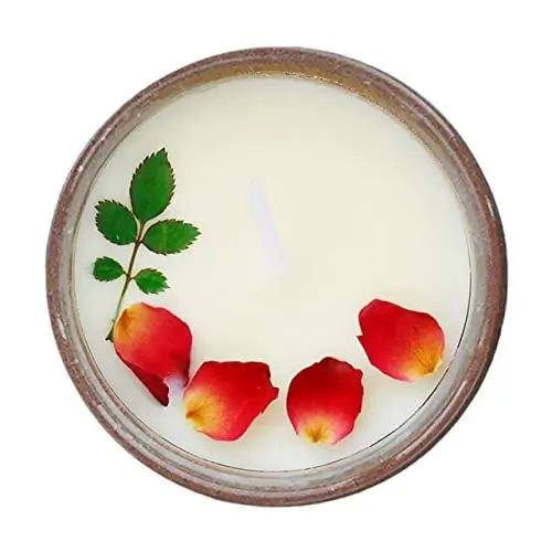 Produktbild: Gatuida 1Stk Duftkerze aus getrockneten Blumen schwimmende Teelichter aromatische Kerzen Zierkerze Aromatherapie-Kerze Kerze aus Sojawachs Handbuch Soja-Wachs Geschenkbox schmücken Keramik