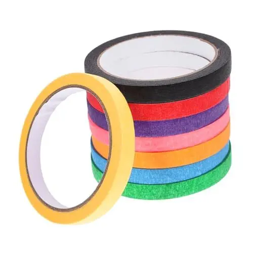 Produktbild: Gatuida 8 Rollen Beschreibbares Abdeckband 12 Mm Breit 8 Farben Malerband Abdeckbandrollen Bastelband Künstlerband Dekoband Für Zuhause Und Die Schule