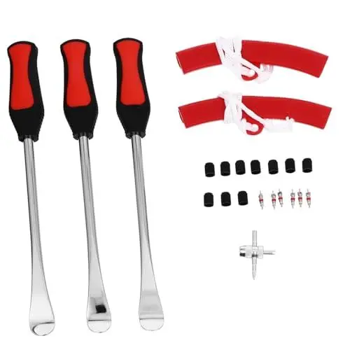 Produktbild: Gatuida Heavy Duty Reifenheber Werkzeug Set 4 Stück Kit Felgenschutz Für Auto Fahrrad Lkw