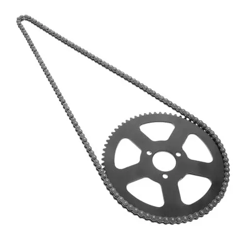 Produktbild: Gatuida 1 Satz Mini-motorradzubehör Robuste Motorradkette Kettenwechsel Kettenrad Ersatz Motorradkette Mountainbike-kette Ersatzkette Motorritzel Ersatzritzel Black Metall