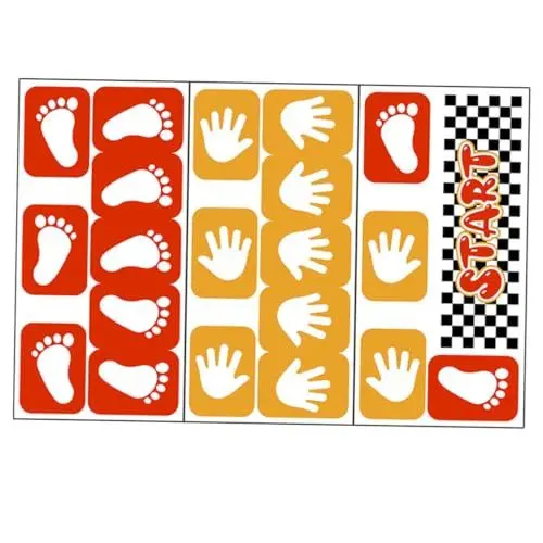 Produktbild: Gatuida Bodenaufkleber-set Für Spiele – Fußabdrücke Für Kinder – 1 Set – Perfekt Für Klassenzimmer Kindergarten Heimdekoration