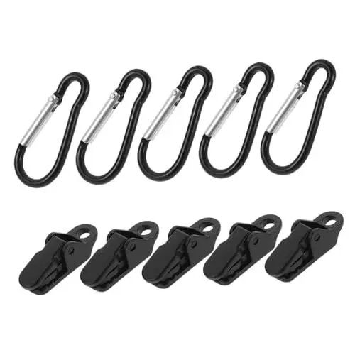 Produktbild: Gatuida Zelthaken Für Outdoor-Camping – Winddichte Befestigungsclips Karabinerclips Für Autozelte Und Vielseitige Zelthakenbefestigungen