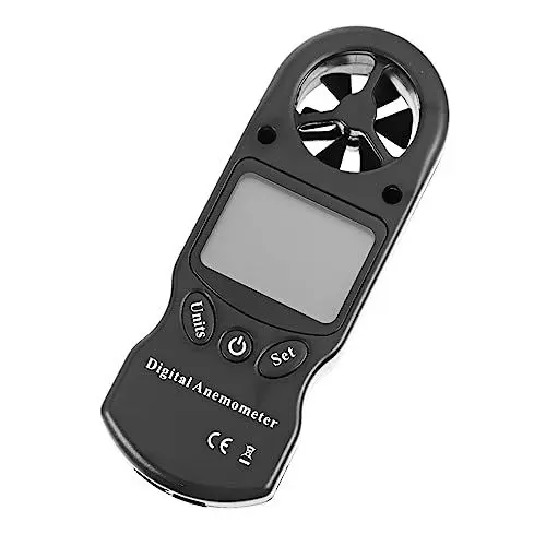 Produktbild: Gatuida 1stück Mini Handheld Hygrothermograph Mit Anemometer Präziser Luftgeschwindigkeitsmesser Zur Temperatur Und Feuchtigkeitsmessung Tragbar Batterie Für Indoor Und