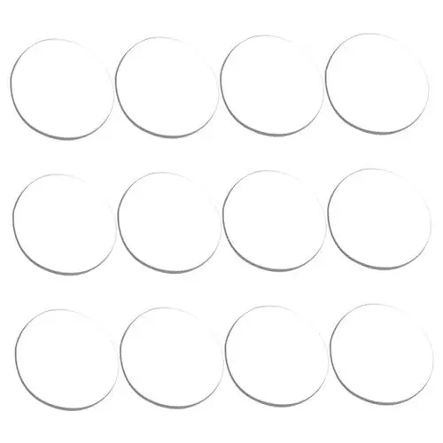 Produktbild: Gatuida 24 Stück Schutzpuffer Abstandshalter: Antirutsch Stoßfänger Pads Flache Unterlegscheiben Kunststoff zur Kontrolle der Bewegung der Glas-Tischplatte für Tischplatte Glasflächen