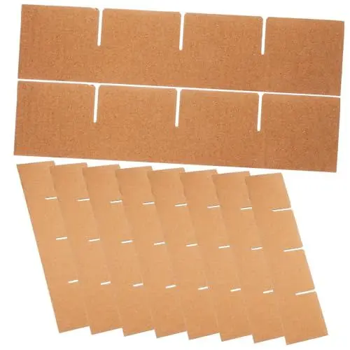 Produktbild: Gatuida 24er Karton Logistikverpackungsbox Trennwände Für Verpackungskartons Aus Pappe Glastrennwände Für Umzugskartons Kartonteiler Für Teller Kartonteiler Für Schüssel Brown Papier