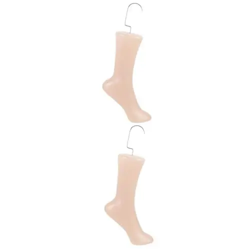 Produktbild: Gatuida 2stücke Weibliches Fußmodell Aus Kunststoff Mit Haken Socken-display Für Damen Robust Und Langlebig Für Schaufenster Und Geschäfte Einfach Zu Bedienen Hautfarbe