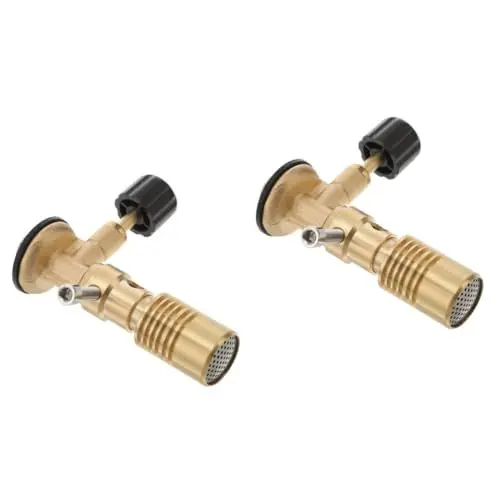 Produktbild: Gatuida 2St Lötlampe anwärmbrenner bunsenbrenner Heizbrenner gas cooker gas stove Kochbrenner im Freien wiederaufladbar Creme Flamme Heizzubehör Gas-Einstellbrenner Messing Golden