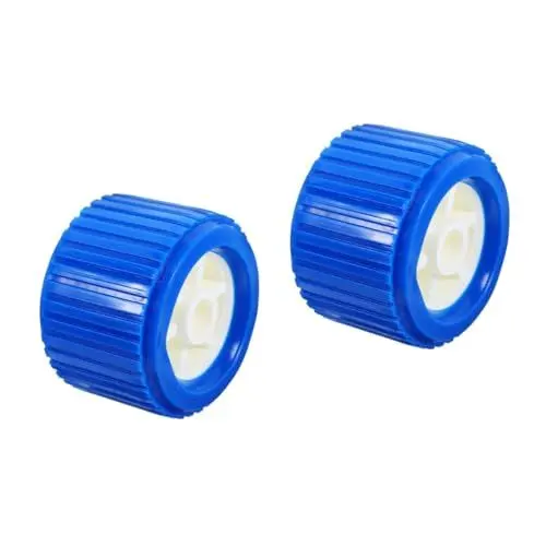 Produktbild: Gatuida 2St Zubehör für Yachtanhänger Bootstrailer Zubehör Bootstrailer Ersatzteil Rollenachse Für die Trailerrolle Yacht Roller gerippte Taumelwalze Roller für Bootsanhänger Plastik Blue