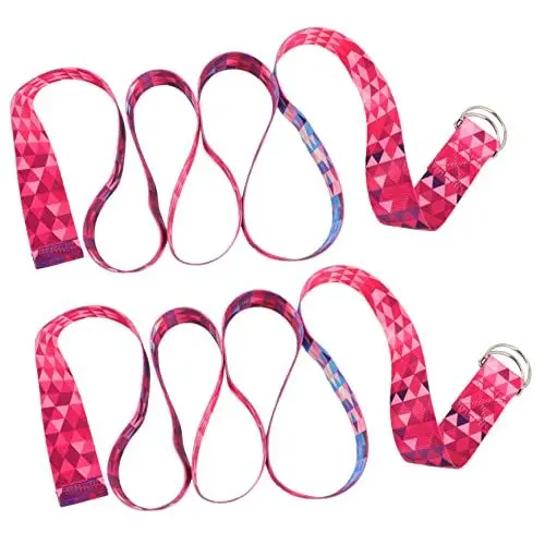Produktbild: Gatuida 2St fitnessband fitnessbänder Fitness Straps Dehnungsgurt Stretch bänder Fitness Fitness-Widerstandsband elastisches Band Yoga Sportgürtel Hilfsgurt Gummiband Zubehör Polyester