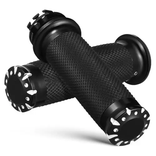 Produktbild: Gatuida 2 STK Gasgriff Motorradgriffe rutschfest Lenkergriffe Motorradteil -Handgriffe Motorradgriffschutz handgriff Lenkergriff Aluminiumlegierung Black