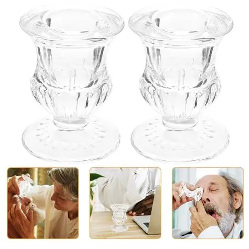 Produktbild: Gatuida Reise-augenspülbecher 2 Stück Glas-augenbadbecher Leicht Für Den Heimgebrauch