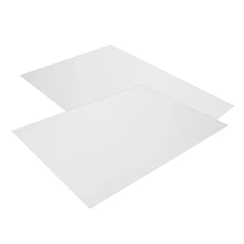 Produktbild: Gatuida 2 Stück Blatt Leere Metallplatte Rechteck Dünn Roh Anodisieren Schmucklos Wohnung Leerzeichen Silver Aluminium