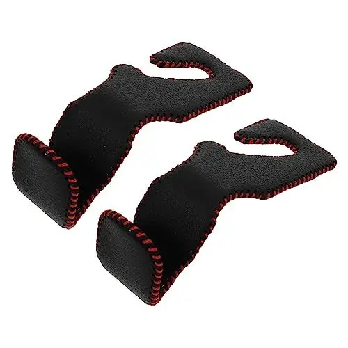 Produktbild: Gatuida 2 Stück Leder Autohaken Pu Aufbewahrungshaken Premium Aufbewahrungshalter Fahrzeug Aufbewahrungshaken Multifunktionale Haken Kreativer Auto Organizer Autositz Haken Pu
