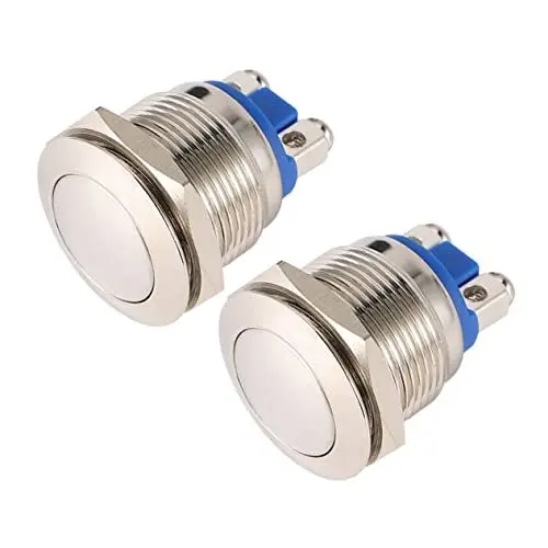 Produktbild: Gatuida Druckknopf 19 Mm Edelstahl Getrennt Für Schaltkreissteuerung Einfach Zu Installierender Kabelstecker