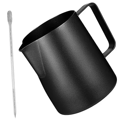 Produktbild: Gatuida 2 Stück Milchschaumkrug Set mit Latte Art Stift Langlebig und Leicht zu Reinigen für Cappuccino und Latte Macchiato