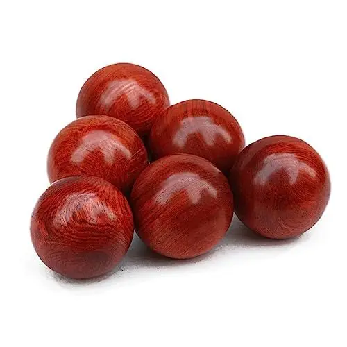 Produktbild: Gatuida 2st Handmassage Meditationskugeln Körpermassage Holzhand Medizinbälle Rollende Hand Chinesische Handbälle Gesundheit Handgelenkbälle Hölzern Gesundheitsball Stärken Bambus Fitness