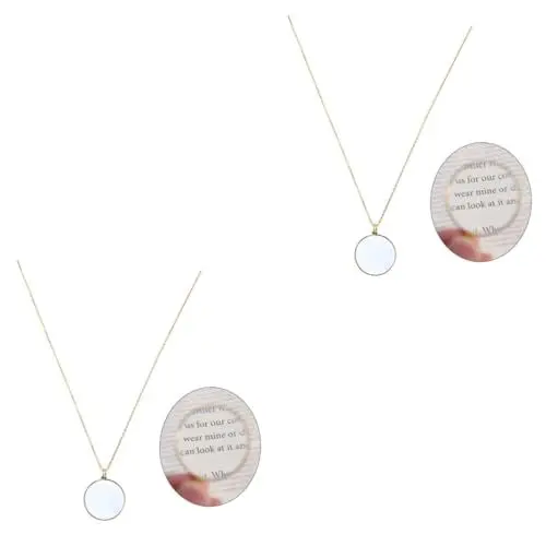Produktbild: Gatuida 2St lupenanhänger Vergrößerungsglas Anhänger Vergrößerungsglas für Präzisionsarbeit Lupe 5X Lupe Anhänger Lupenkette optische Lupe Halskette