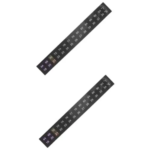 Produktbild: Gatuida 2st Thermometer-aufkleber Nagelaufkleber Aquarienthermometer Aufkleber Temperaturstreifen Aquarien-aufkleber-thermometer Thermometeraufkleber Flüssigkristall Horizontale Ausführung