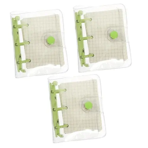 Produktbild: Gatuida 3St Loseblattbuch schreibutensilien write board office supplies buch binder kladden schreibhefte Transparent notenbuch Mini Handbuch Taschenbuch Sammelalbum reisen Bindemittel PVC