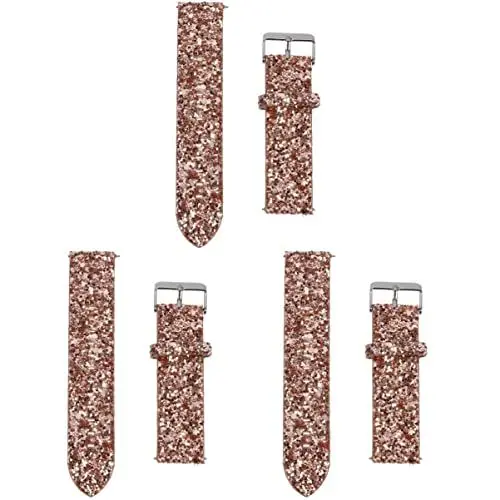 Produktbild: Gatuida 3 STK Gurt 22 Mm Uhrenarmband Armband Zubehör Armreifen Für Damen Bling Uhrenarmband Uhrenarmbänder Für Damen 22mm Uhr Fitnesszubehör Lederuhr Perlmutt Pu-Leder Komponente Fräulein