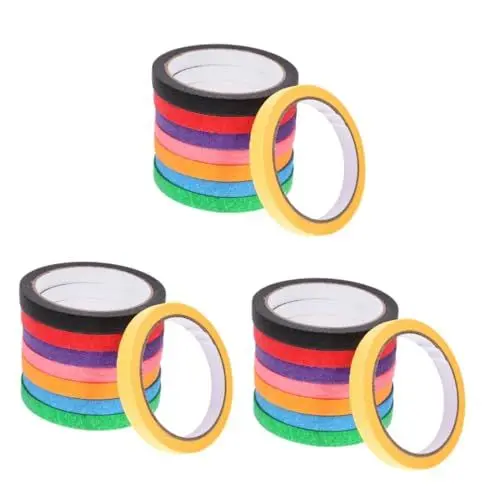 Produktbild: Gatuida 3 Sätze Farbiges Abdeckband Buntes Klebeband Kinderband Regenbogenband Künstlerband Zeichenband Malerband DIY Abdeckband Abdeckband Zum Malen Farbiges 8 Rollen * 3