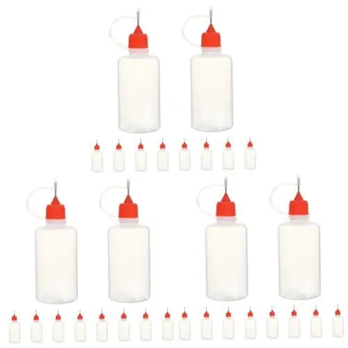 Produktbild: Gatuida 3 Sätze Tipp Zum Abfüllen Von Wasser Kleber Flasche Kleine Tropfflasche Farbspritzflaschen Kleine Trinkgeldflaschen Leere Ölflasche Flasche Maschinenöl Plastik Rot 10 Stück * 3