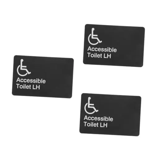 Produktbild: Gatuida 3 Stück Barrierefreiheitsschilder Wc Schild Handicap Wandschild Taktiles Geschäftsschild Barrierefreies Eingangsschild Braille Wandschild Braille Büroschild Wohnungs