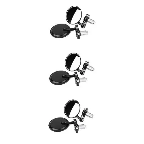 Produktbild: Gatuida 3 Stück Paar Rückspiegel Rückspiegel für Motorräder Spiegel Fahrrad-Rückspiegel motorcycle mirrors motorradspiegel 22mm Seitenspiegel Seitenspiegel Black
