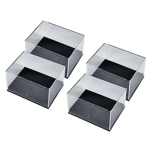 Produktbild: Gatuida 4er-box Aufbewahrungsbox Für Edelsteine Schmuck-vitrine Transparente Mineralvitrine Aufbewahrungskoffer Für Mineralien Übersichtliche Displaybox Veranstalter Plastik Probe