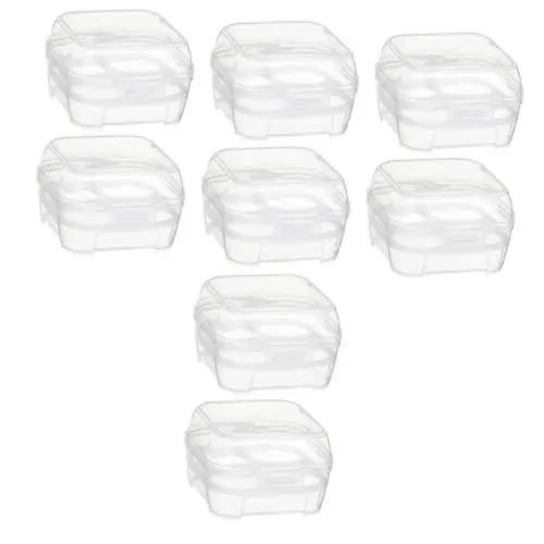 Produktbild: Gatuida 4er-set Organizer Für Kühlschrank Aufbewahrungsbehälter Mit 4 Kapazitäten Und Tragetasche Für Zuhause Camping Wandern 2 Stück * 4