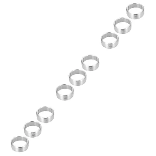 Produktbild: Gatuida 9 Stk Klimaanlagenknopf unter Abdeckungen pädiprotect the prot hochstihl مكيف تبريد agn Luft Klimaregler Auto Tastenabdeckungen für Klimaanlagen Knopfringe für Klimaanlage Silver