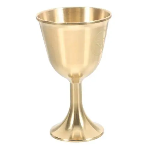 Produktbild: Gatuida Einzigartiges Design Massiver Messingkelch Pentagramm-weinbecher Königlicher Gotischer Stil Für Altar Und Zeremonien