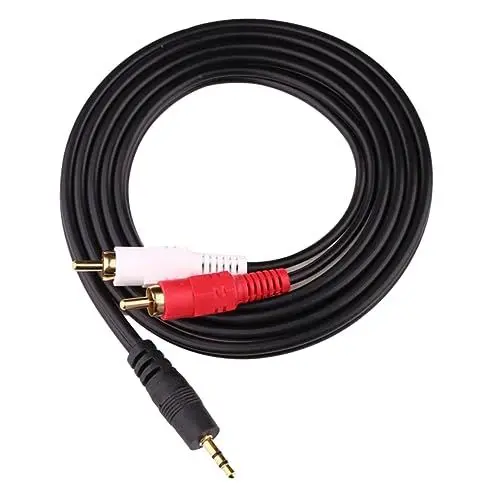 Produktbild: Gatuida Audiokabel Kabel Stecker Auf 2-stecker-adapter 3. 5 Bis 3,5 Bis Cinch Stereo ännlicher Kopf Adapter