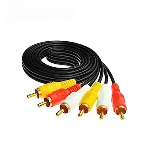 Produktbild: Gatuida 3paar Audio Und Video-kabel Mit Lotus-steckern Flexibles Langlebiges Kabel Für Tv Cd Dvd Anwendungen Für Klare Stereo Und Videosignale