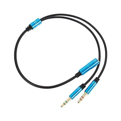 Produktbild: Gatuida Duales 3 5-mm-Audio-splitterkabel Für Laptop Kopfhörer- Und Mikrofon-Splitter - Schwarz Einfache Konnektivität