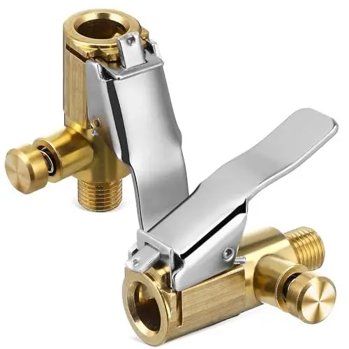 Produktbild: Gatuida Autoventil Hebelstecker Air Chuck: 2 Stück Messing Reifen Ventil Luftpumpe Clip Auto Ventilstecker für Reifenventile mit Ventilgewinde