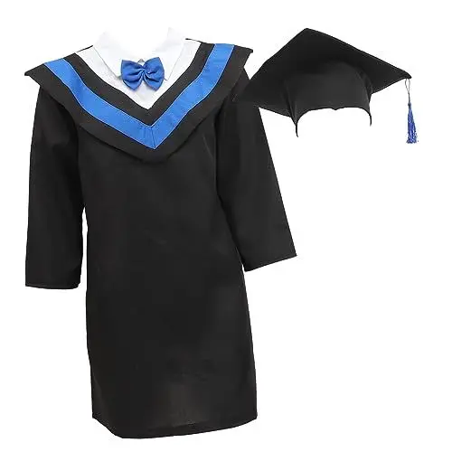 Produktbild: Gatuida Bachelor -Kleidung und Hut Outfit Kindergarten-Abschlussmütze und -Kleid 2022 Student Abschlusskleid und Kappe Abschlusskostüm 2023 Abschlusskleid und Hut Abschlusskleid für