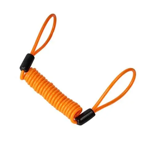 Produktbild: Gatuida 1.2m Langes Kabel Für Motorrad-scheibenschloss Orange Schlaufenenden Bremsscheibenschlosskabel Passend Für Motorräder Roller Fahrräder