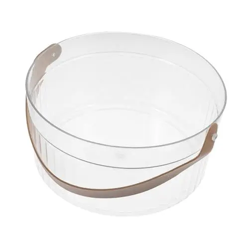 Produktbild: Gatuida Einkaufskorb Eimer Kühler Kugeleisbehälter -aufbewahrungswanne Eimer Trinken Eisgetränkewanne Kugel-eisschale Getränkeflaschenhalter Goldener Korb Eisfass Transparent Acryl