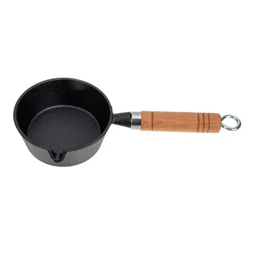 Produktbild: Gatuida Ergonomische Bratpfanne Aus Gusseisen Frittiertopf Wokpfanne Pfanne Mit Heißem Öl Für Outdoor-aktivitäten