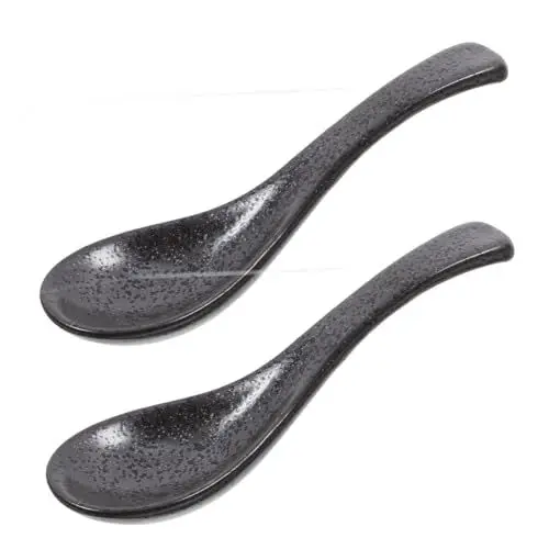 Produktbild: Gatuida Retro-suppenlöffel Asiatisch Keramik Japanischer Löffel Asiatischer Stil Suppenknödel Küchenutensilien Spülmaschinenfest